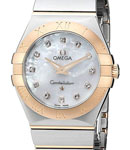Constellation 95 in Steel and Gold Bezel Steel and RG on Bracelet with White MOP DIamond Dial