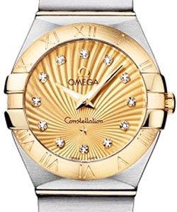 Constellation 95 Lady's in 2-Tone Steel and YG on Bracelet w/ Gold Guilloche Diamond Dial