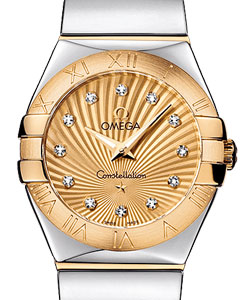 Constellation 95 in 2-Tone Steel and YG on Bracelet w/ Gold Guilloche Diamond Dial
