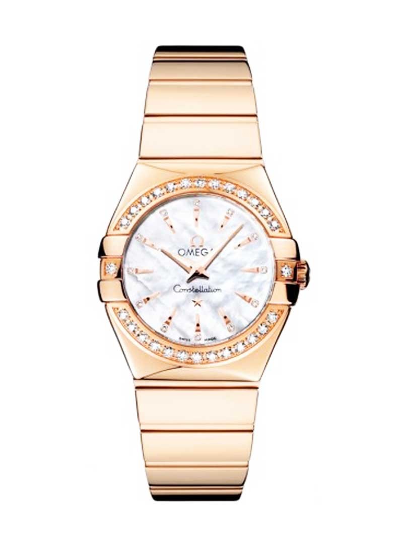 Omega Constellation Small in Rose Gold with Diamond Bezel
