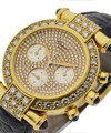 Imperiale  Large Size with Pave Diamond and Bezel Yellow Gold on Strap 