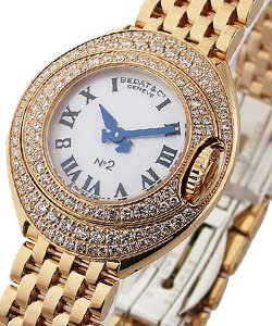 Bedat No. 2 Ladies in Rose Gold with Diamond Bezel on Rose Gold Bracelet with Mother of Pearl Dial