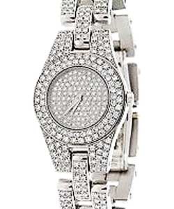 Linea with Diamonds White Gold on Bracelet with Paved Diamond Dial