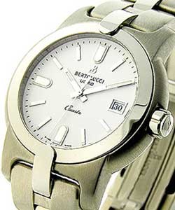 Uomo in Steel on Steel Bracelet with White Dial