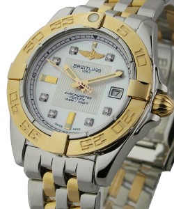 Galactic 32 2-Tone in Steel with Rose Gold Bezel on Steel and Rose Gold Bracelet with MOP Diamond Dial