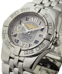 Galactica 30 in Steel on Steel Bracelet with White Dial