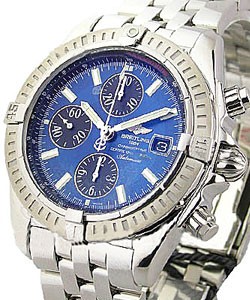 Chronomat Evolution Mens Automatic in Steel Steel on Bracelet with Blue Dial