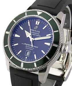 Aeromarine Superocean Heritage with Green Bezel Steel Case - Rubber Strap - 1000 pcs made