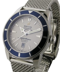 Aeromarine Superocean Heritage  46mm in Steel Steel on Bracelet with Silver Dial