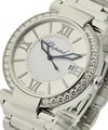Imperiale Round 40mm in Steel with Diamonds Bezels on Steel Bracelet with Silver Dial