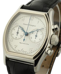 Richeville Chronograph Steel on Strap with Silver Dial