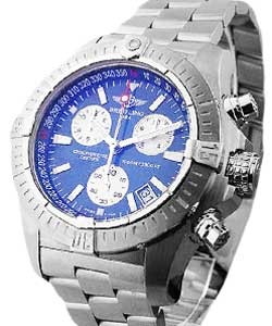 Avenger Seawolf Chronograph Men's in Steel Steel on Bracelet with Blue Dial