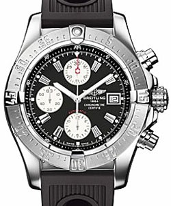 Aeromarine Avenger Skyland in Steel Steel on Strap with Black Dial