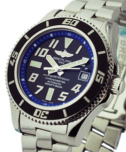 Superocean Abyss Automatic in Polished Steel Polished SS on Bracelet with Black Dial and Blue Flange