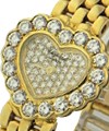 Diamond Heart - Paved Diamond Dial Yellow Gold with Diamond Bezel on Bracelet
