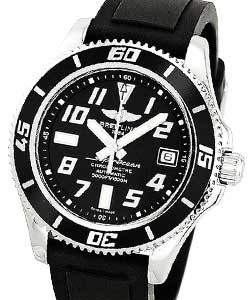Aeromarine Superocean New Wave Men''s in Steel Steel on Rubber with Abyss Black Dial