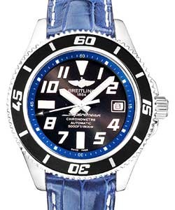 Aeromarine Superocean New Wave Men''s  Steel on Strap with Black and Blue Dial