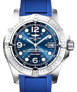 Superocean Steelfish X-Plus Men's Automatic in Steel Steel on Blue Rubber Strap with Blue Dial