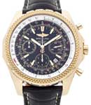 Bentley Motors Mens Automatic Chronograph in Yellow Gold on Black Crocodile Leather Strap with Black Dial