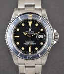 Submariner Vintage in Steel on Steel Bracelet with Black Dial