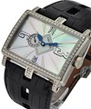 Too Much - Diamond Bezel White Gold on Strap with Mother of Pearl Dial