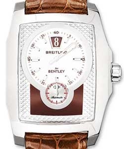 Bentley Collection Flying B in White Gold WG in Strap with Silver Dial and Bronze Jumping Hour