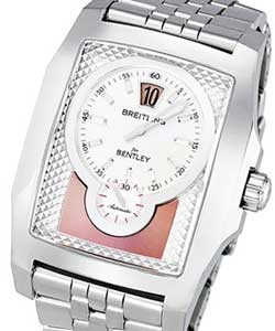 Bentley Collection Flying B in White Gold White Gold on Bracelet with Silver Dial