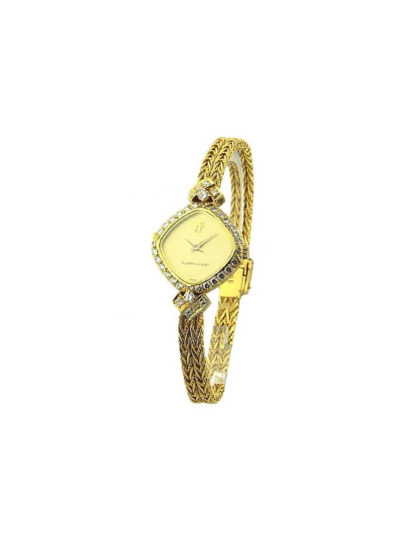 Audemars Piguet Lady's Diamond Dress Watch with Yellow Gold with Diamond Bezel