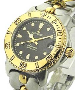 Diver Mid Size 2- Tone in Steel with Yellow Gold Bezel on Steel and Yellow Gold Bracelet with Black Dial