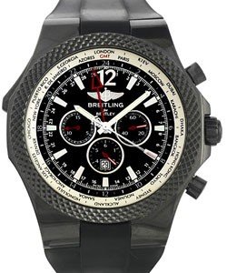 Bentley Collection GMT Men's Automatic in Steel on Black Rubber Strap with Black Dial