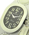 Serena in Steel on White Leather Strap with White Dial