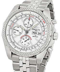 Bentley Collection GT Chronograph Racing in Steel on Steel Bracelet with Silver Dial