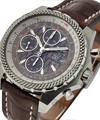 Bentley Collection GT Chronograph Racing  Steel on Brown Leather Strap with Burgundy Dial