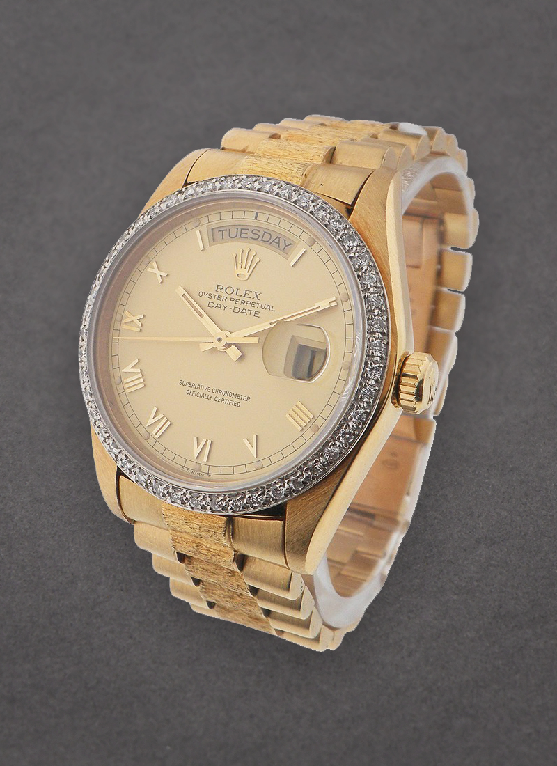 Pre-Owned Rolex President - 36mm - Yellow Gold - Diamond Bezel