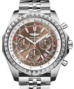 Bentley Motors T Men's Automatic Chronograph in Steel Steel on Bracelet with Bronze Dial