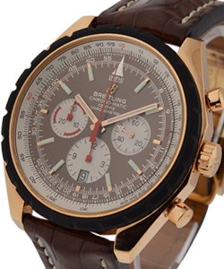 Navitimer Chrono-matic 49mm in Rose Gold on Brown Leather Strap with Bronze Dial