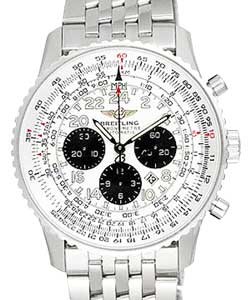 Navitimer Cosmonaute Flyback Men''s Chronograph in Steel Steel on Bracelet with Silver Dial and Black Subdials
