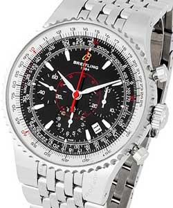 Navitimer Montbrillant Legende in Steel Steel on Bracelet with Black Dial