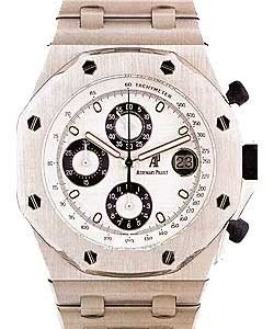 Royal Oak Offshore Chronograph Automatic in Steel Steel on Bracelet with White Dial