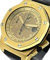 Royal Oak Offshore Chronograph Yellow Gold on Leather with Champagne Dial