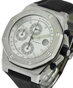 Royal Oak Offshore Chronograph Steel on Leather with White Dial