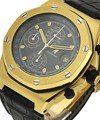 Royal Oak Offshore Chronograph Original Version Yellow Gold on Strap with Black Dial