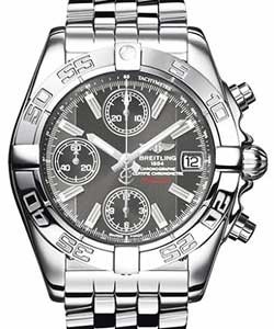 Windrider Chrono-Galactic Men''s Automatic in Steel Steel on Bracelet with Carbon Black Dial