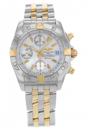 Windrider Chrono-Galactic 39mm Automatic in Steel and Yellow Gold Steel and YG on Bracelet with White Dial