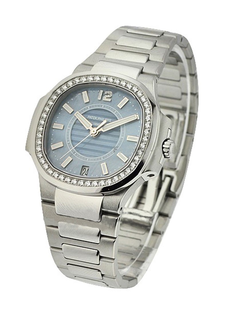 Patek Philippe Nautilus Ladies 7008/1A in Steel with Diamond Bezel