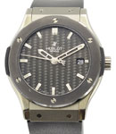 Classic Fusion 45mm in Zirconium with Ceramic Bezel on Black Rubber Strap with Black Carbon Dial