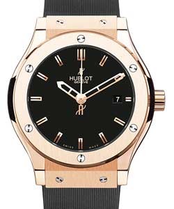 Classic Fusion 45mm in Rose Gold on Black Rubber Strap with Black Dial
