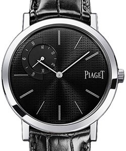 Altiplano Ultra-Thin in Platinum on Black Leather Strap with Grey Dial