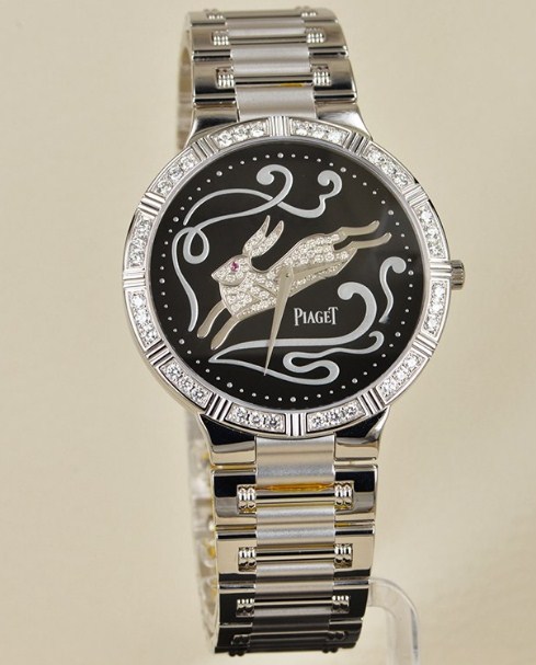 Piaget Dancer Chinese Zodiac Motif in white Gold with Diamond Dial 