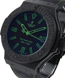 Big Bang king in Black Ceraic on Green Strap with Black and Green Dial